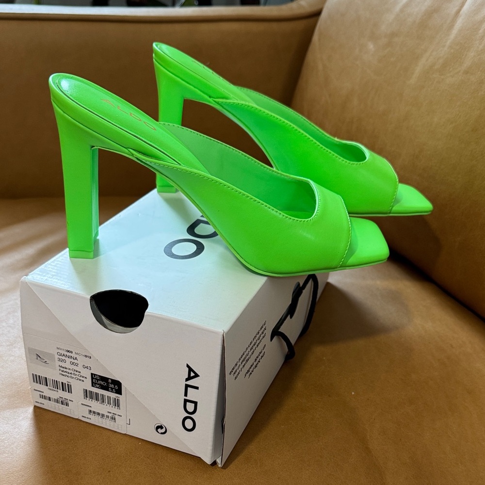 Aldo Vibrant Lime Green Heels